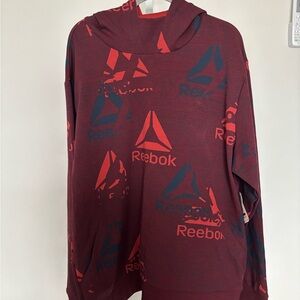 Reebok Burgundy and Red Hoodie